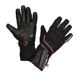 Дамски мото ръкавици Modeka Makari Black/Pink